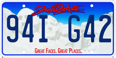 SD license plate 94IG42