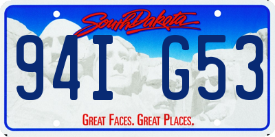 SD license plate 94IG53