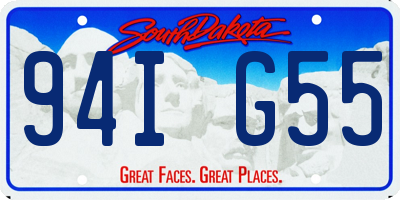 SD license plate 94IG55