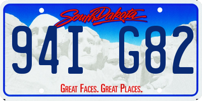 SD license plate 94IG82