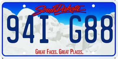 SD license plate 94IG88