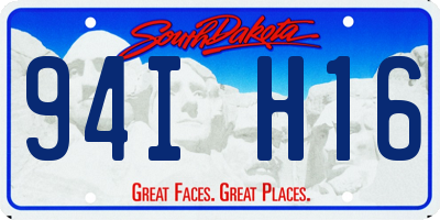 SD license plate 94IH16