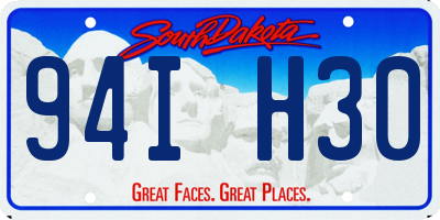 SD license plate 94IH30