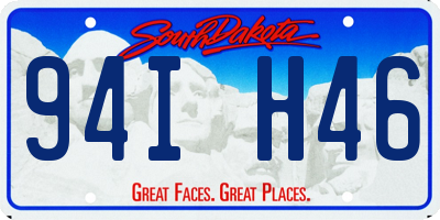 SD license plate 94IH46