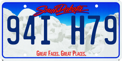 SD license plate 94IH79