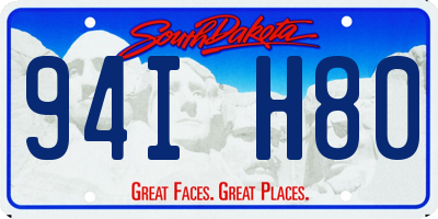 SD license plate 94IH80