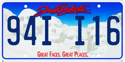 SD license plate 94II16
