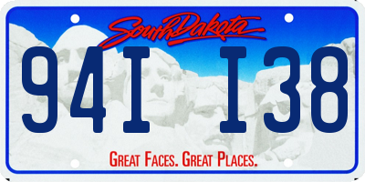 SD license plate 94II38