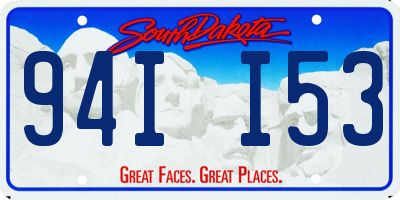 SD license plate 94II53