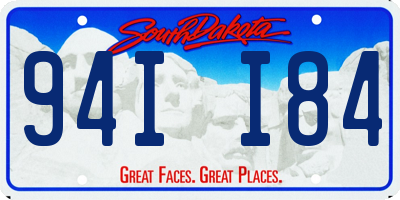 SD license plate 94II84