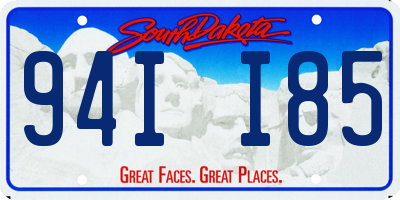 SD license plate 94II85