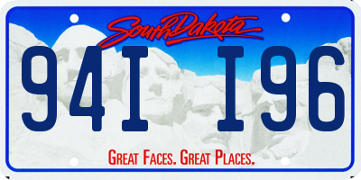 SD license plate 94II96