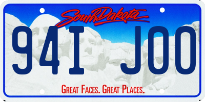 SD license plate 94IJ00