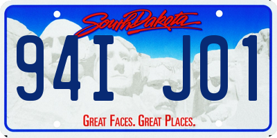 SD license plate 94IJ01