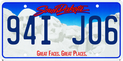 SD license plate 94IJ06