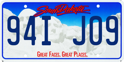 SD license plate 94IJ09