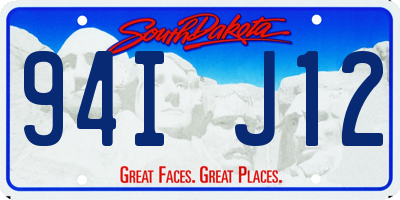 SD license plate 94IJ12