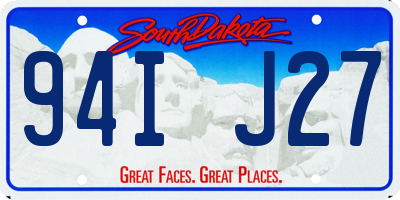 SD license plate 94IJ27