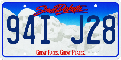 SD license plate 94IJ28