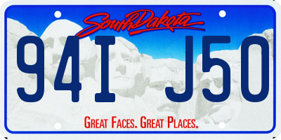 SD license plate 94IJ50