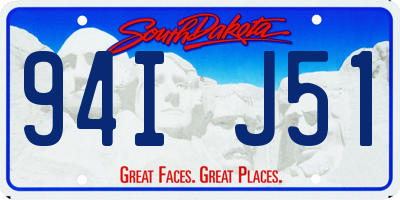 SD license plate 94IJ51