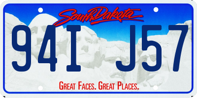 SD license plate 94IJ57