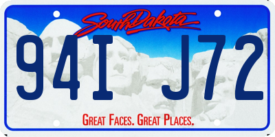 SD license plate 94IJ72
