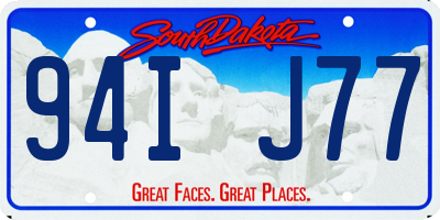 SD license plate 94IJ77