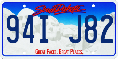 SD license plate 94IJ82