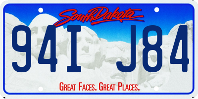 SD license plate 94IJ84