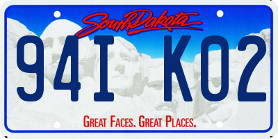 SD license plate 94IK02