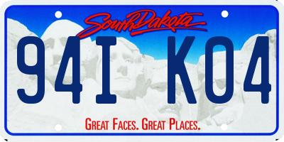 SD license plate 94IK04