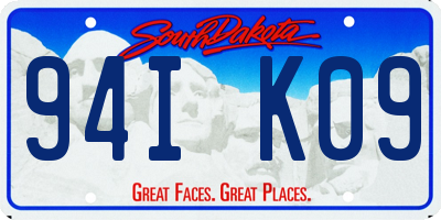 SD license plate 94IK09