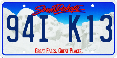 SD license plate 94IK13