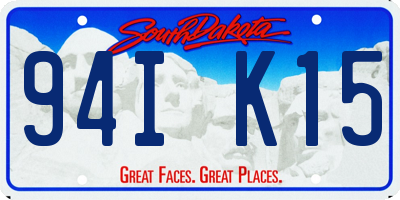 SD license plate 94IK15