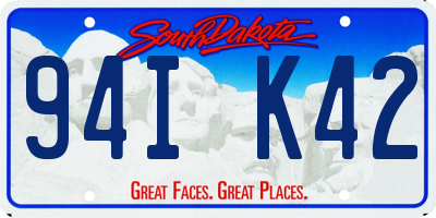 SD license plate 94IK42