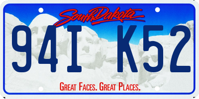 SD license plate 94IK52