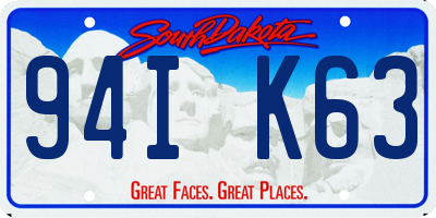 SD license plate 94IK63