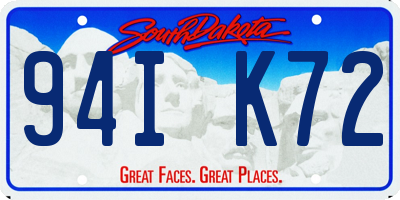 SD license plate 94IK72