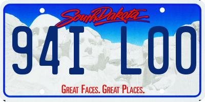 SD license plate 94IL00