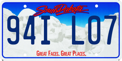 SD license plate 94IL07
