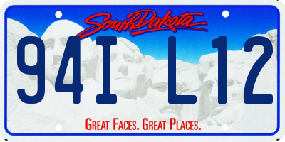 SD license plate 94IL12