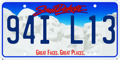 SD license plate 94IL13