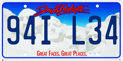 SD license plate 94IL34