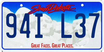 SD license plate 94IL37