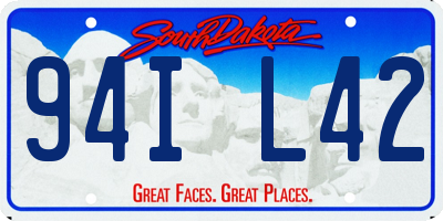 SD license plate 94IL42