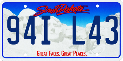 SD license plate 94IL43