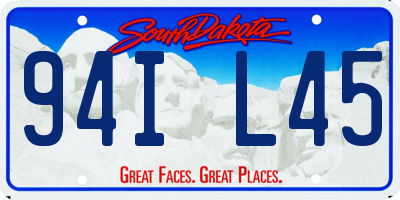 SD license plate 94IL45
