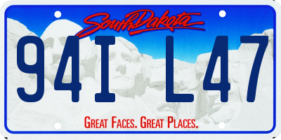 SD license plate 94IL47