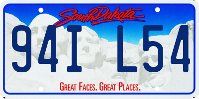 SD license plate 94IL54